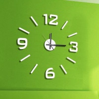 Reloj de pared adhesivo blanco de 60 cm - DCasa