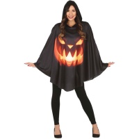 Poncho de calabaza siniestra para mujer