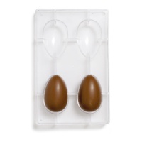 Molde para huevos de chocolate de 70 gr - Decora - 4 cavidades