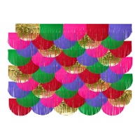 Cortina de flecos colores de 2 x 2 m