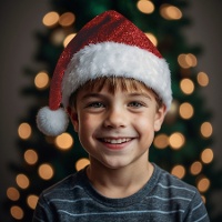 Gorro de navidad deluxe infantil