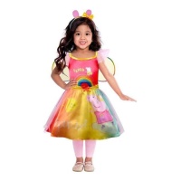 Disfraz de Peppa Rainbow para niña