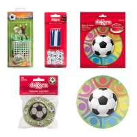 Pack de cumpleaños fiesta fútbol - Dekora - 4 productos