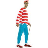 Disfraz de viajero con gorro para hombre