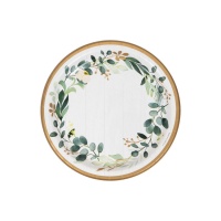 Platos de Love & Leaves de 22 cm - 8 unidades