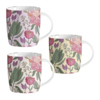 Taza de 350 ml Flores primaverales - 1 unidad