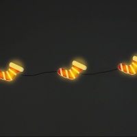 Guirnalda de luces de calcetín de Navidad de 2,30 m - 20 leds