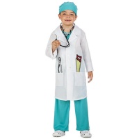 Disfraz de médico cirujano con gorro infantil