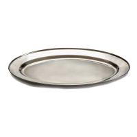 Bandeja de 40 cm ovalada de acero