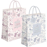 Bolsa regalo de 45 x 33 x 10 cm Mamá flores - 1 unidad