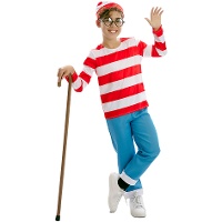 Disfraz de viajero con gorro para niño