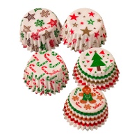 Cápsulas para bombón de 2,7 cm de Navidad - 100 unidades