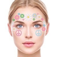 Joyas adhesivas faciales de Hippie