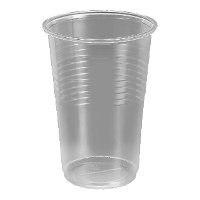 Vasos de 200 ml de plástico transparente - 100 unidades
