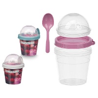Tupper de 0,5 L de vaso con cuchara - 1 unidad