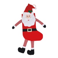Calcetín de Papá Noel con piernas y brazos de 74 cm