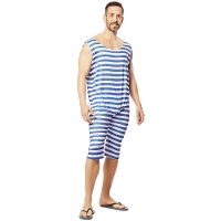 Disfraz de bañista azul para hombre