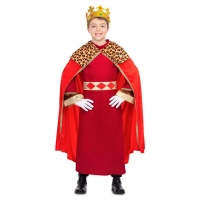 Disfraz de Rey Mago de oriente rojo infantil