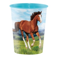 Vaso de plástico de caballo de 473 ml - 1 unidad