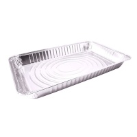 Envase de aluminio desechable rectangular de 52 x 32,5 x 4,9 cm