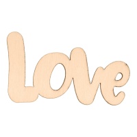 Figura de madera palabra Love - 1 unidad
