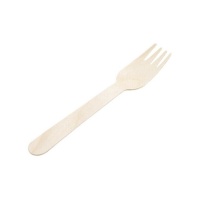 Tenedores de madera biodegradables de 16 cm - 12