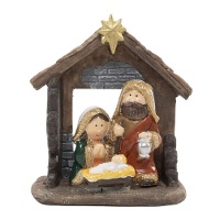 Figura de Nacimiento del portal de Belén de resina de 10,3 cm