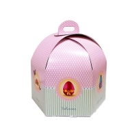 Caja de 23 x 23 x 19 cm para tarta hexagonal alta con asa