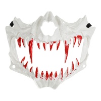 Máscara de calavera de dientes de lobo