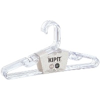 Perchas de plástico transparente infantil - 6 unidades