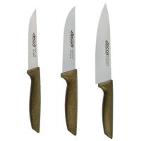 Set de 3 cuchillos de cocina Niza color dorado metalizado - Arcos