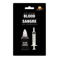 Sangre artificial con jeringa