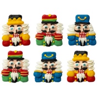 Figuras de azúcar de cascanueces - Decora - 6 unidades