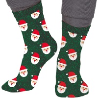 Calcetines de santa claus con gliter - 1 par