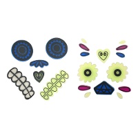 Pegatinas para decorar calabazas Catrina de gel - 2 hojas