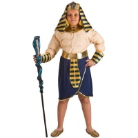 Disfraz de egipcio muscoloso azul para niño