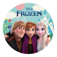 Oblea comestible de Frozen de Kristoff, Ana y Elsa de 20 cm - Dekora
