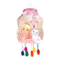 Piñata de princesa con gatito de 33 x 46 cm