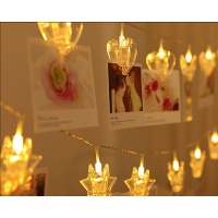 Guirnalda de clips con luces led de formas - 1,5 metros