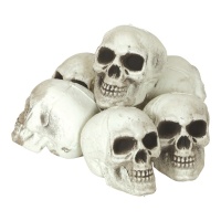 Calaveras decorativas de 8 cm - 6 unidades