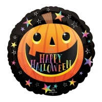 Globo redondo de calabaza Happy Halloween de 45 cm - Anagram