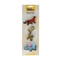Cortadores de jirafa, tigre y elefante - Wilton - 3 unidades