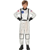 Disfraz de astronauta de la Nasa plateado infantil