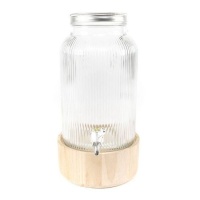 Tarro de cristal con dispensador y base de 5,5 L - DCasa