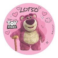 Oblea para tarta de Lotso de Toy Story de 20 cm