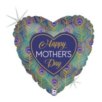 Globo de corazón de Feliz día de la madre de 36 x 36 cm - Grabo