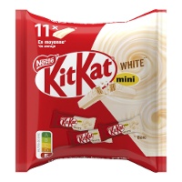 KitKat de chocolate blanco con galleta mini - Nestlé - 11 unidades