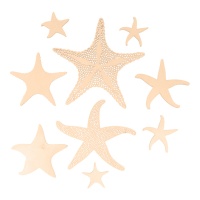 Figuras de madera de estrellas de mar - Artemio - 9 unidades