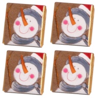 Chocolatinas de muñeco de nieve - 150 unidades