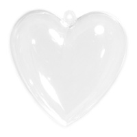 Corazón de plástico rellenable de 16 x 4,5 cm - 1 unidad